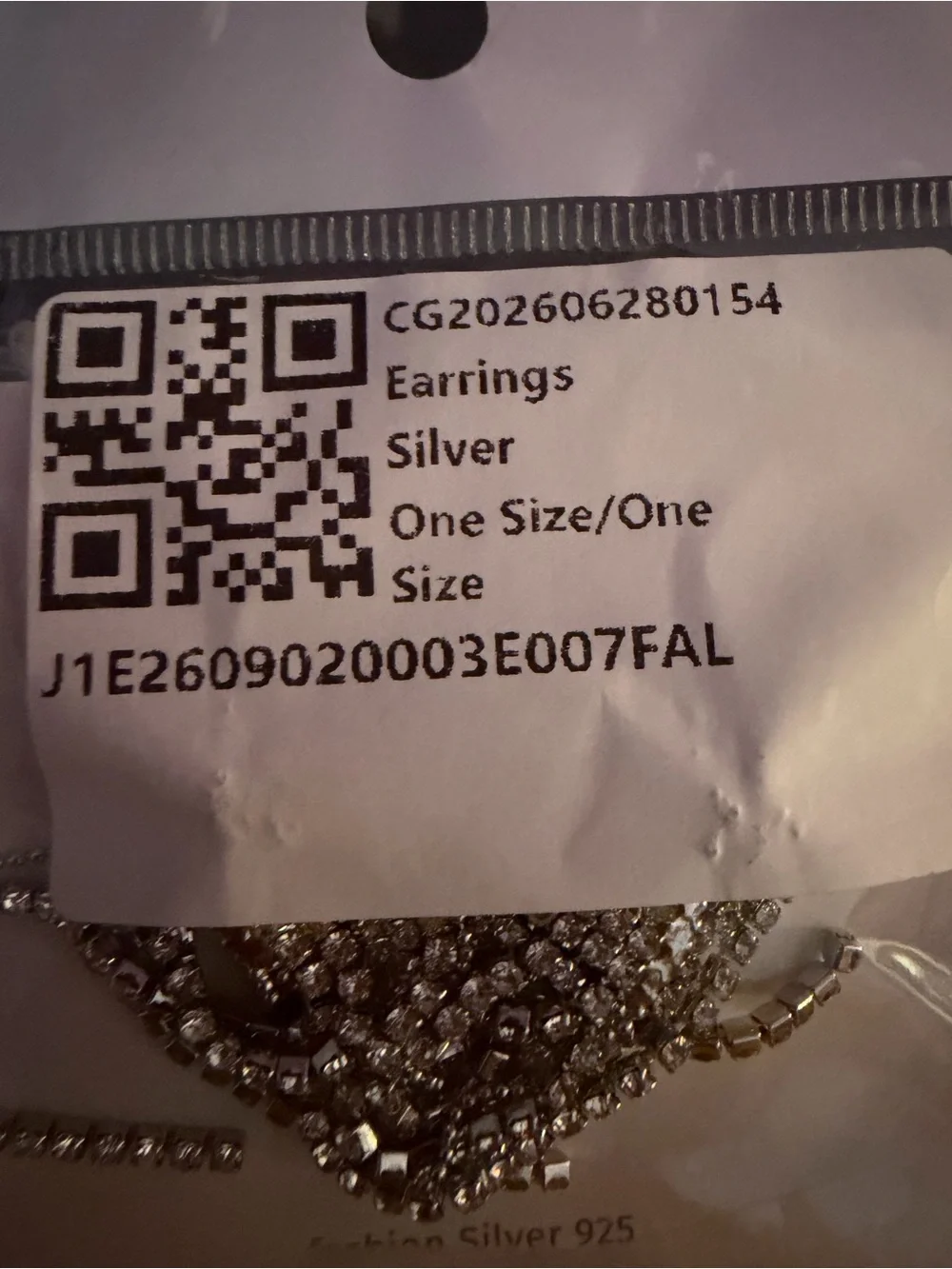 Silver 925 Rhinestone Fringe Drop Earrings - Elegant Women’s Jewelry